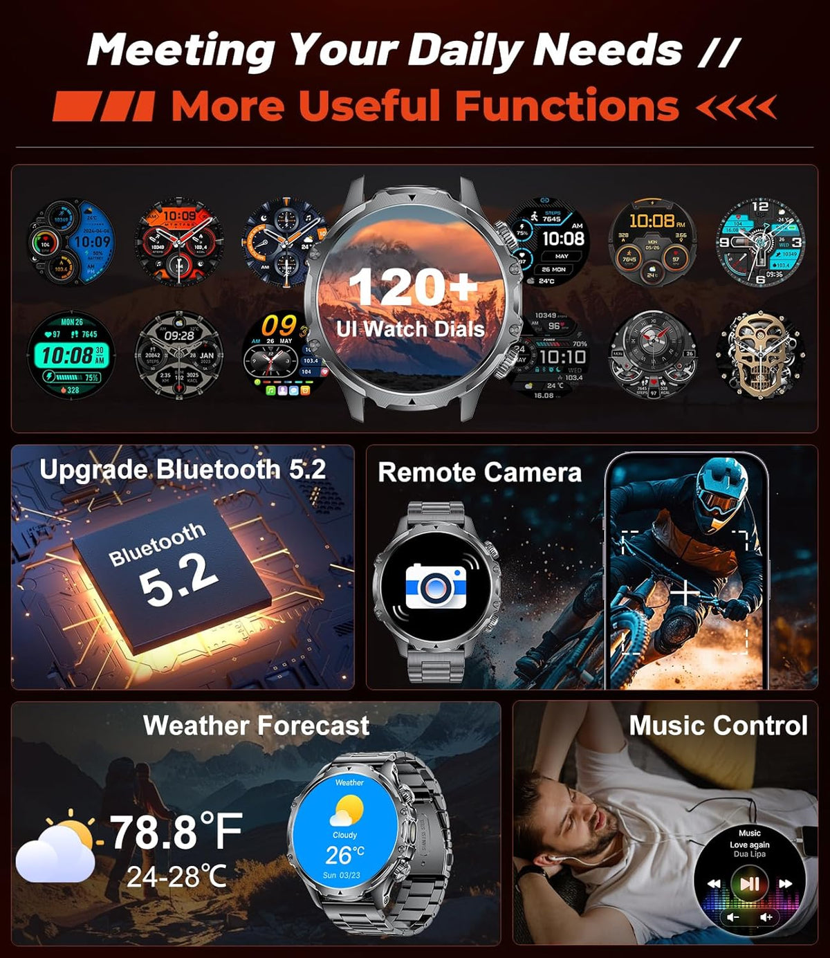 Military Smart Watch for Men