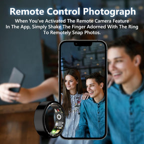 Smart health ring for women and men, fitness tracker with heart rate, blood oxygen, blood pressure, sleep monitoring, step counting function, IP68 waterproof, suitable for iPhone and Android.