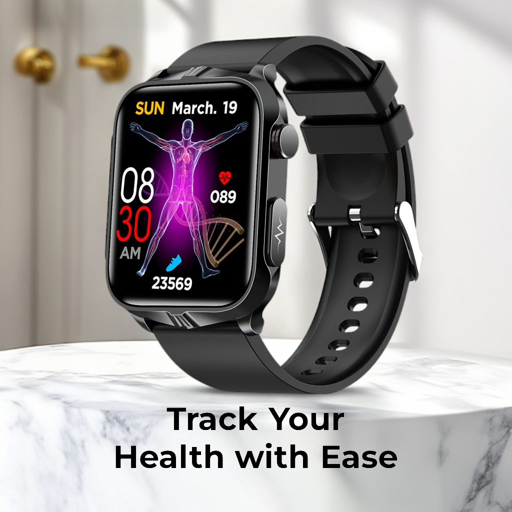 Upgraded version of TK11P blood pressure watch with heart rate, blood sugar monitoring, call smart watch